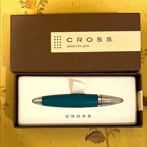 Cross Autocross Pen in Teal and Silver